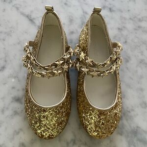 J Crew Crewcuts Gold Glitter Mary Janes